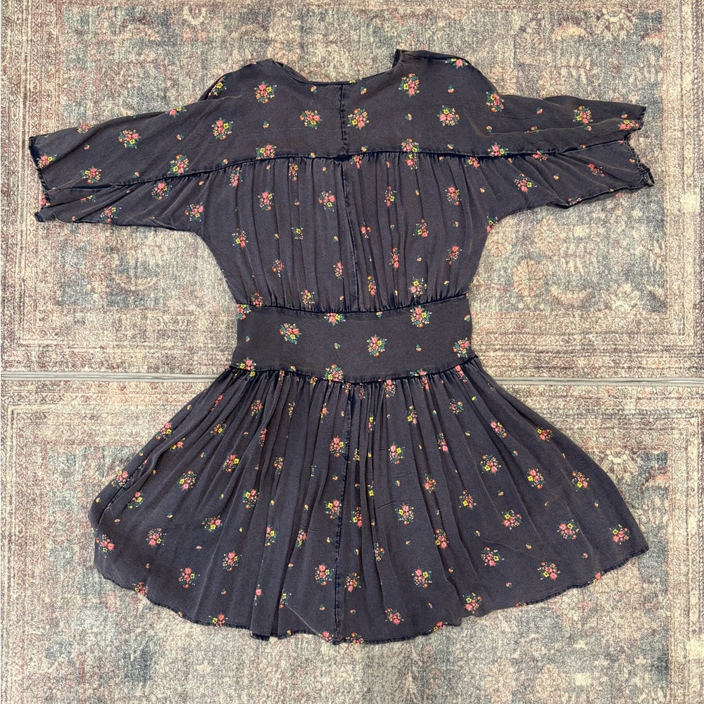 ASOS Charcoal Floral Mini Dress - Picture 4 of 8